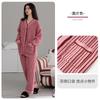 Womens Thick Fleece Pajama Set Winter Cozy Lounge Wear Soft Warm Sleepwear Outfit Home Light Outdoor Use