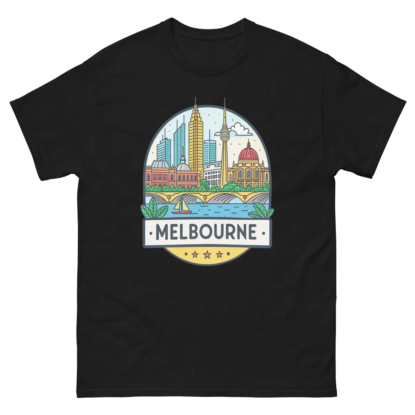 Melbourne World Travel Urban Area City T-Shirt L