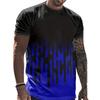 Summer Men's Women's 3D Printing Quick-drying Fitness T-shirts Light Breathable Short-sleeved Tees Fashion Daily Casual Tops