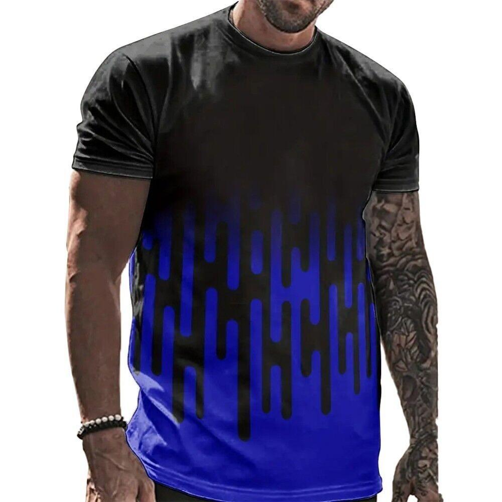 Summer Men's Women's 3D Printing Quick-drying Fitness T-shirts Light Breathable Short-sleeved Tees Fashion Daily Casual Tops