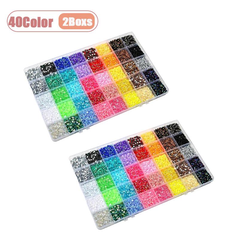 40 Colors 3mm Jelly Color Resin Rhinestones Flat Back Gems for Nail Art Accessories Phone Case Mug Cup DIY Craft Decor Supplies