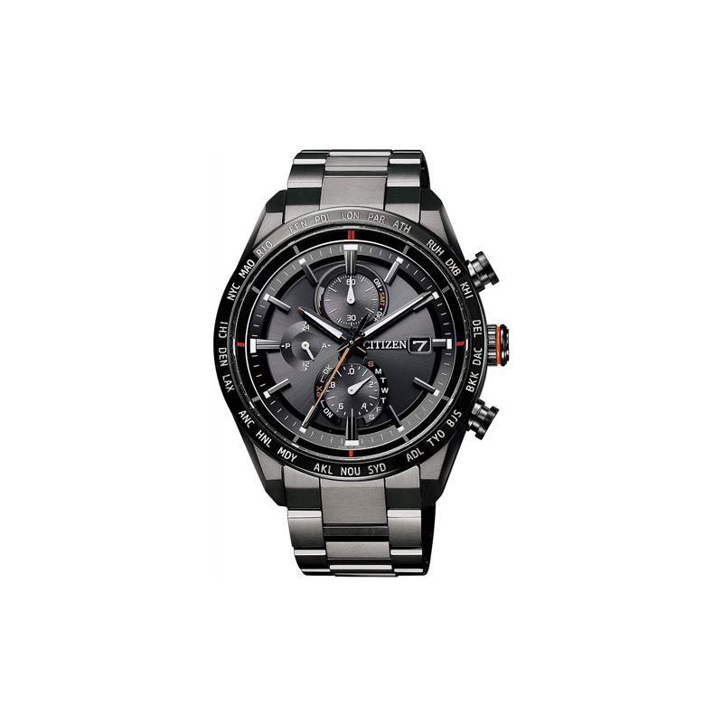 

CITIZEN Attesa Series Attesa Series Fashion Men s Watch Solar Quartz Titanium Strap Men s Watch Black Dial AT8185-62E чорний
