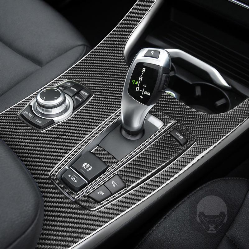 For BMW X3 F25 X4 F26 2011 2012 2013 2014 2015 2016 2017 Center Console Trim Real Carbon Fiber Stickers Car Interior Accessories