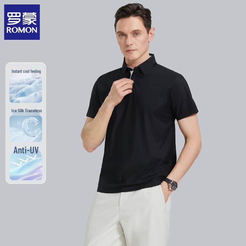 ROMON Men's Ice Silk Polo Shirt