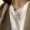 Fashionable Double-Sided Heart Necklace for Women - Stylish Niche Design Clavicle & Sweater Chain