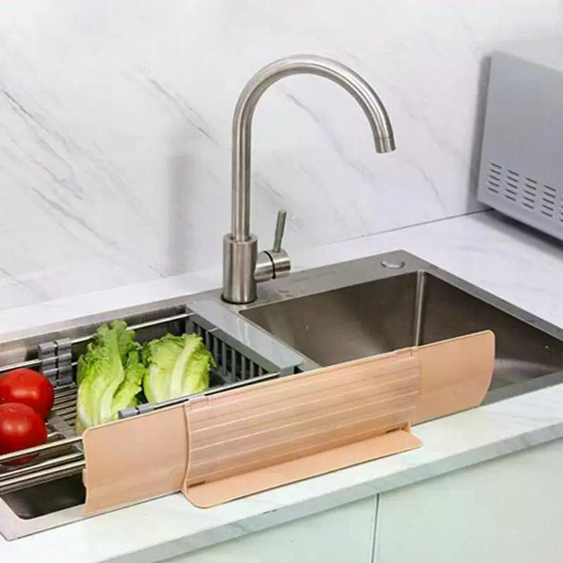 Skalierbarer Küchenspüle Spritzschutz Waschbecken Spritzschutz Stöpsel Wasserdichter Spritzschutz Sieb Bar Anti-Wasser-Platte