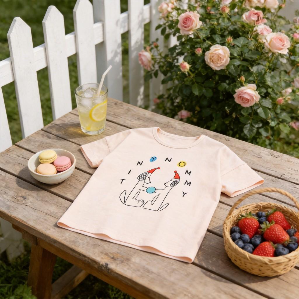 Baby Short Sleeve T Shirt With Cartoon Prints For Toddler Summer Play