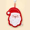 Christmas Hand Towel Cartoon Santa Claus Bell Deer Shape Absorbent Hand Cloth Christmas Kitchen Bathroom Handkerchief Towels