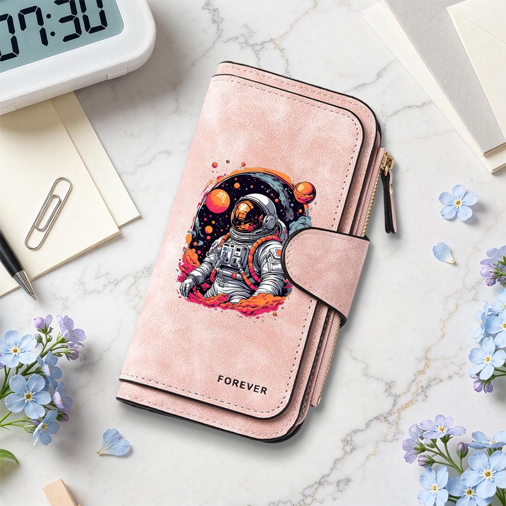 Astronaut Print Forever Fashion Long Wallet Casual Multi Card Holder