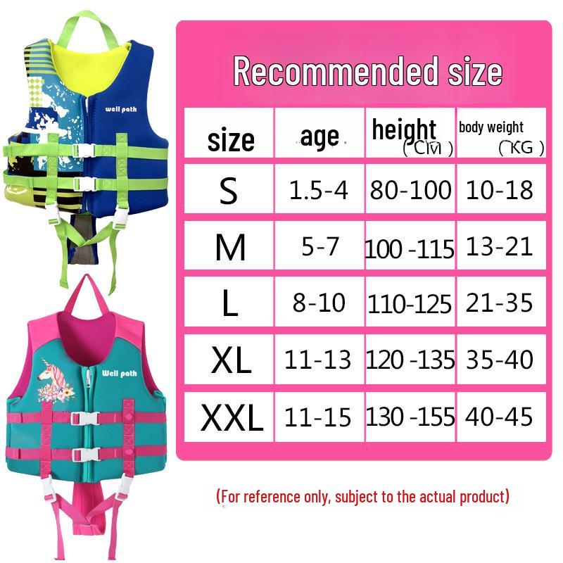 WellPath Kids' Inflatable Life Jacket & Swimsuit Combo