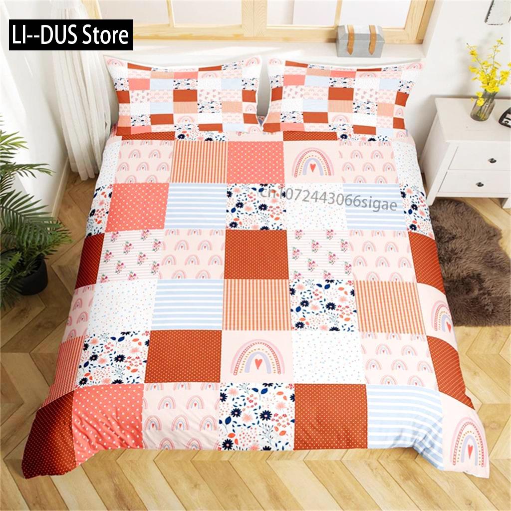 

Comforter Cute Rainbow Single For Microfiber Cartoon Bedding Set Sun Moon Star Comforter Teens Girls Room Decor Comforter (quilt)-EU Single(135*200cm)3pcs