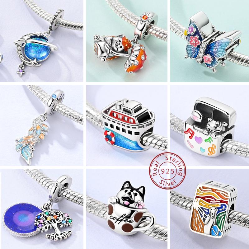New 925 Silver Charms Beads Fit Original Bracelet Necklace Charm DIY Jewelry For Women Gift