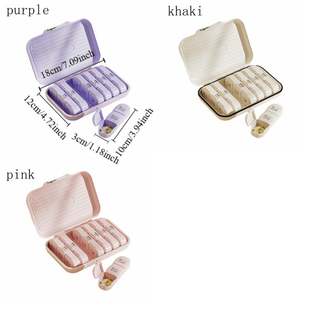 Large Capacity 7 Day Pill Box Sealed Pill Storage Box Portable Pill Container  Office