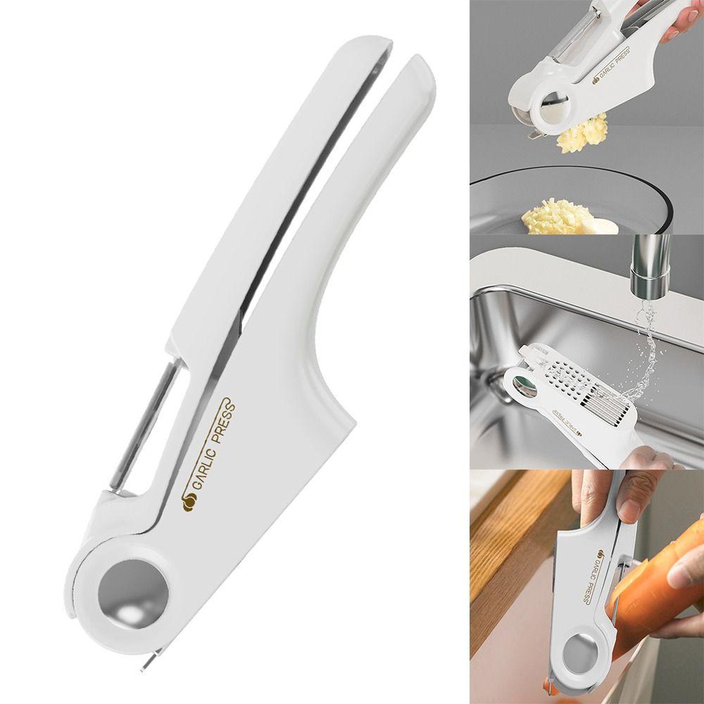 

Stainless Steel Garlic Press 4 in 1 Can Opener Gifts Fruit Peeler