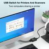 USB KVM-перемикач 2 в 1 Вихід Високошвидкісна передача даних із кнопковим роз'ємом Гра Легкий спільний доступ до комп'ютера Керування пристроєм Миша Клавіатура Принтер