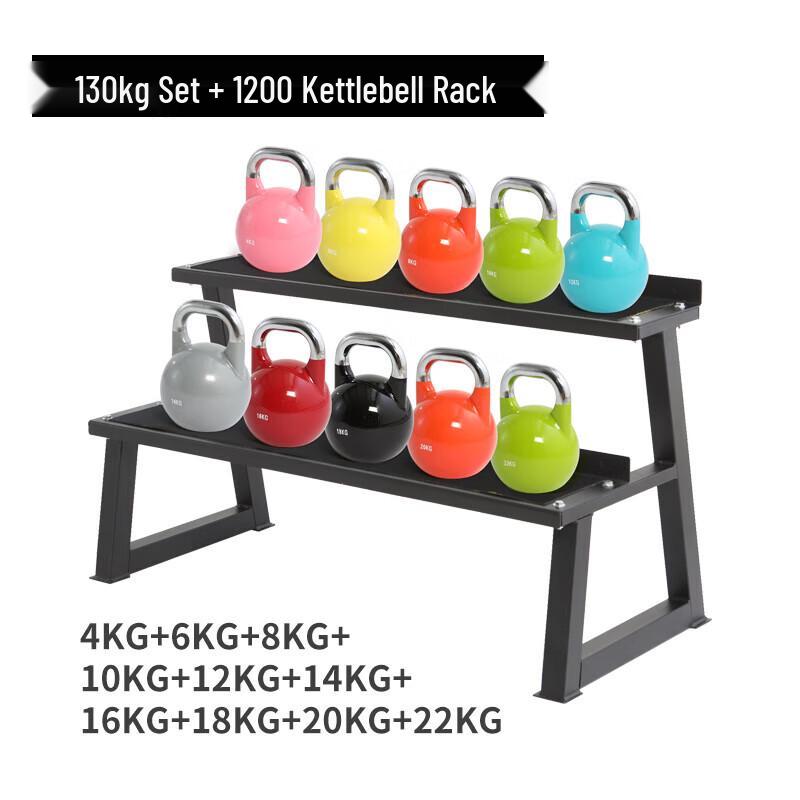 Yueletu Cast Iron Kettlebell Set with Rack