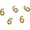 P'TIT Clown Re21037 - Pack of 50 Glitter Confetti Number 6 Gold