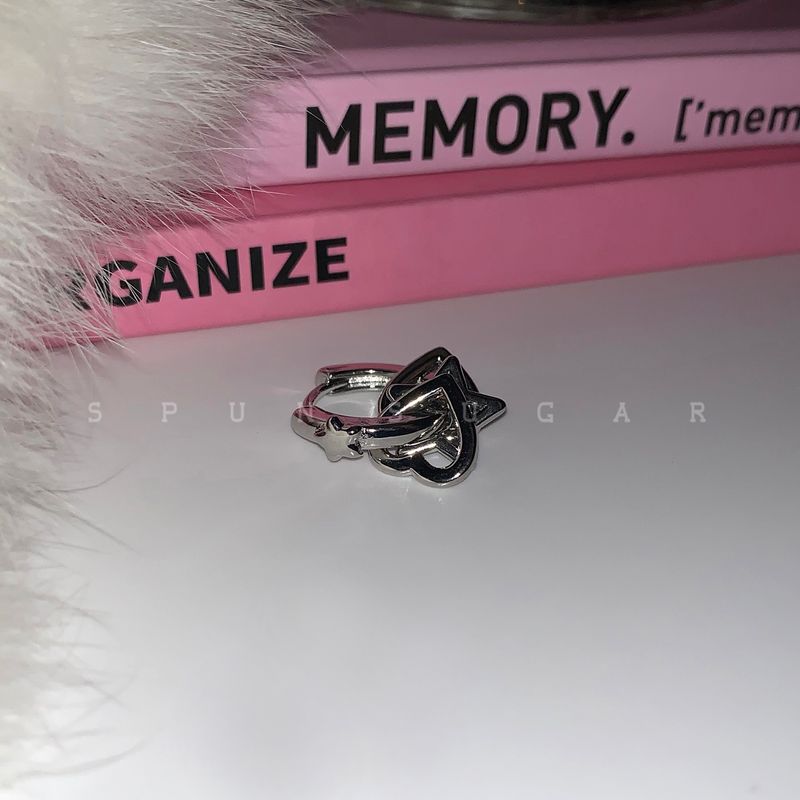 

Двойной пирсинг ушей Звезды Сердце Серьга-подвеска Сладкая Крутая Девушка Розовая Любовь Подкова Серьга Кость Гвоздик для уха Серьги-гвоздики для женщин Heart star earring single