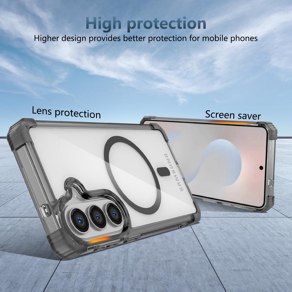 Anti-Knock Air Bag Protection Magnetic Case for Samsung Galaxy S26 Ultra 5G S25 Plus S24 S23 FE S22 Ultra S 26 25 Clear Cover