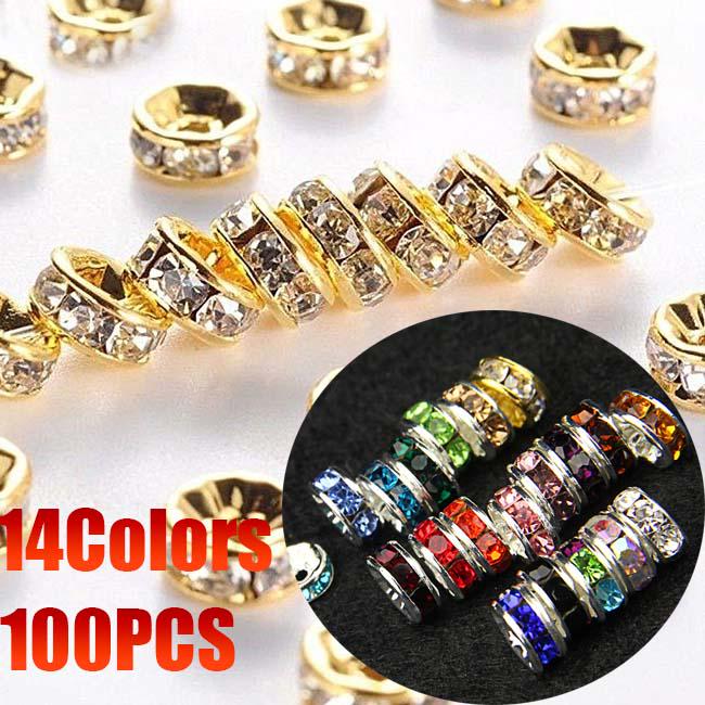 Rondelle Beads Loose Spacer bead Jewelry Making Charms Crafts 5x5mm Material#G