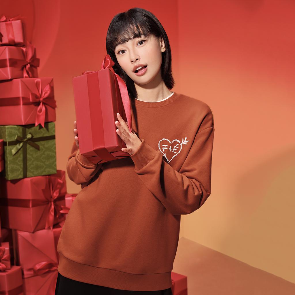 New FILA X Études Sweatshirt Men's Dark Clay Orange F11M516202FOR