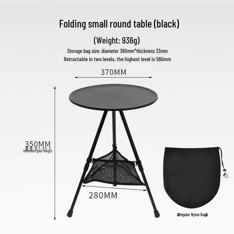 OIMG Portable Aluminum Tripod Camping Table