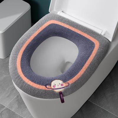 Verdicktes Toilettensitzpolster für Zuhause, für alle Jahreszeiten, universeller Winter-WC-Sitzbezug mit Griff, waschbar, Cartoon-Toilettenmatten-Randkissen