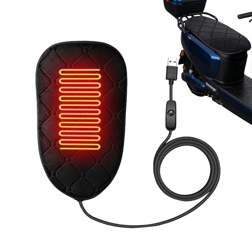 Dirt Bike Seat Cushion Motorbike Heating Pad Cold Weather Scooter Cushion For Dirt Bike ATV Snowmobile Road Trip Touring Street