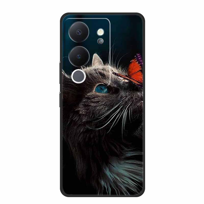 Phone Case For Vivo V30 Lite 5G Back Cover Case Shockproof Black Silicone Soft Funda For Vivo V30 Lite Case V 30 Lite Coque Capa