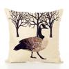 Decorative Cushion Cover Squirrel Bird Bear Fox Animal Printed Cotton Linen Pillowcase Couch Sofa Pillow Cover Living Room Decor
