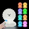 Eule LED-Nachtlicht, Touch-Sensor, Fernbedienung, 9 Farben, dimmbar, Timer, wiederaufladbar, Silikon-Nachtlampe für Kinder, Baby, Geschenk