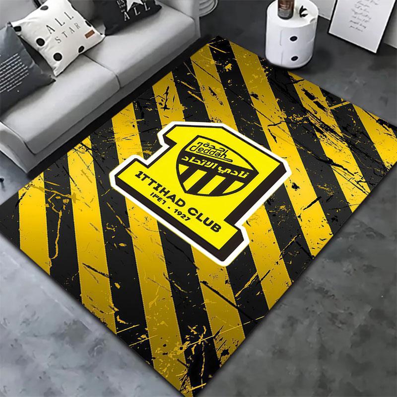 Al-Ittihad FC Carpet Rug for Living Room Bedroom Home Sofa Decoration,Kids play Non-slip Floor Mat