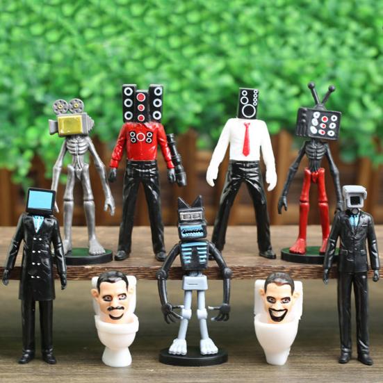 

Скибіді Туалет фігурки Skibidi Toilets набір фігурок дитячі іграшки 9 шт 10,5-11,5см 10,5-11,5