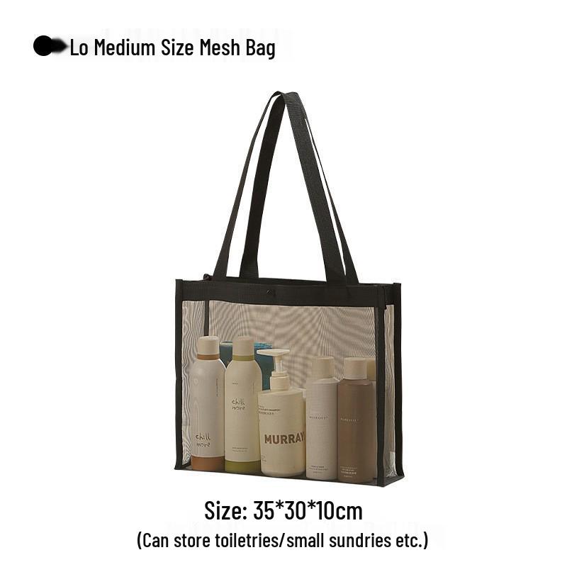 Große Strandtasche aus Mesh mit hoher Kapazität für Spielzeug und Badebekleidung – Multifunktionale Reisehandtasche