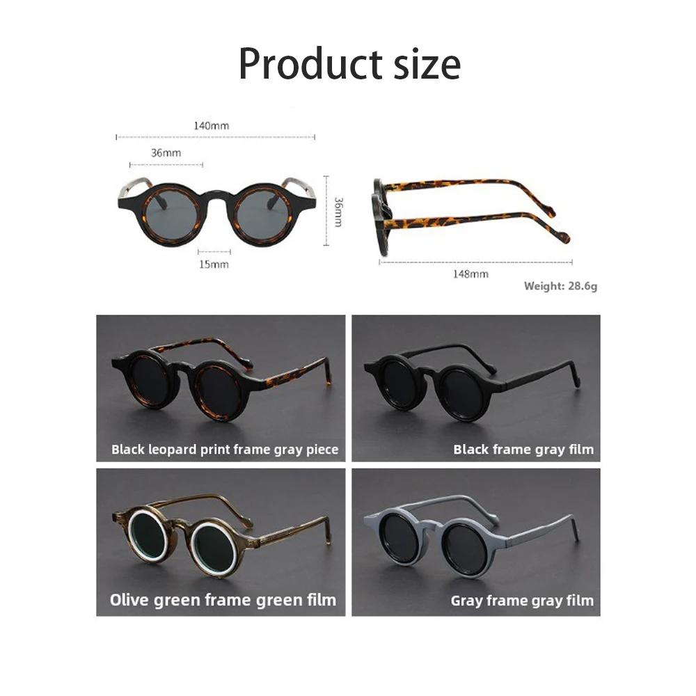 Small Round Steampunk Sunglasses for Men Women Luxury Y2K Punk Star Retro Glasses Fashion Trendy