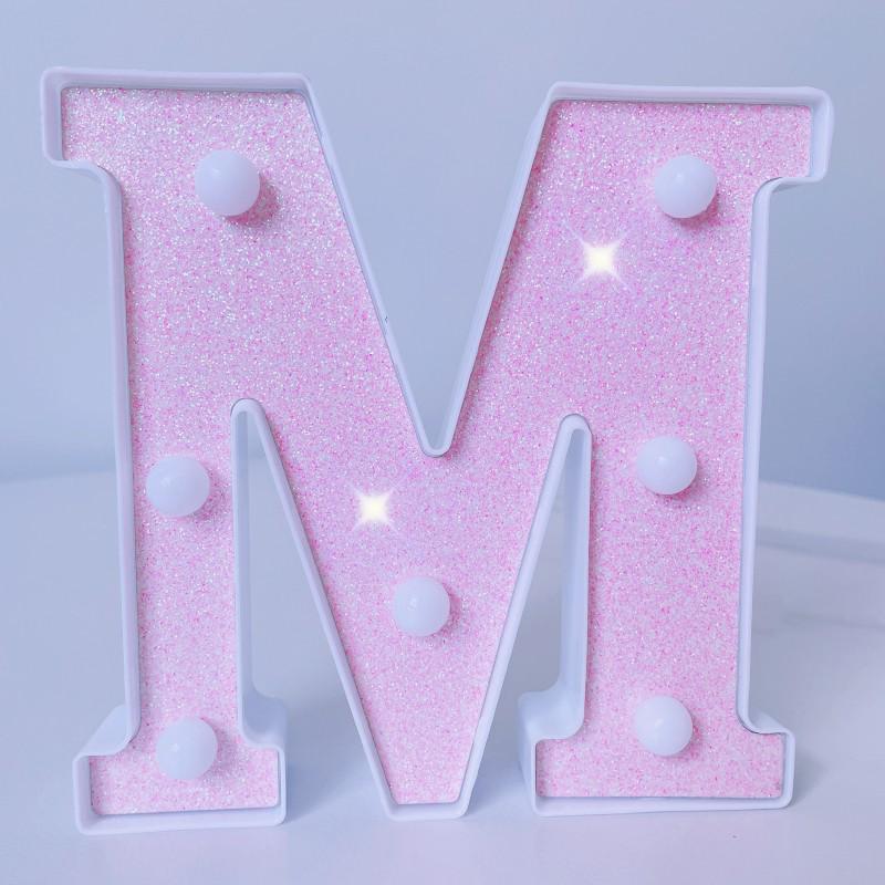 Pink LED Letter Light for Celebrations and Proposals