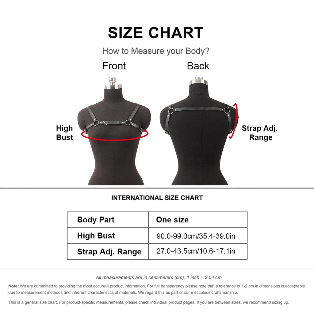 Leather Body Harness Women Adjustable Punk Goth Top Bra Outfit Clubwear