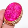 Natural Ruby(Simulated) Gemstone 925 Sterling Silver Jewelry Ring Size 9 AR-17997