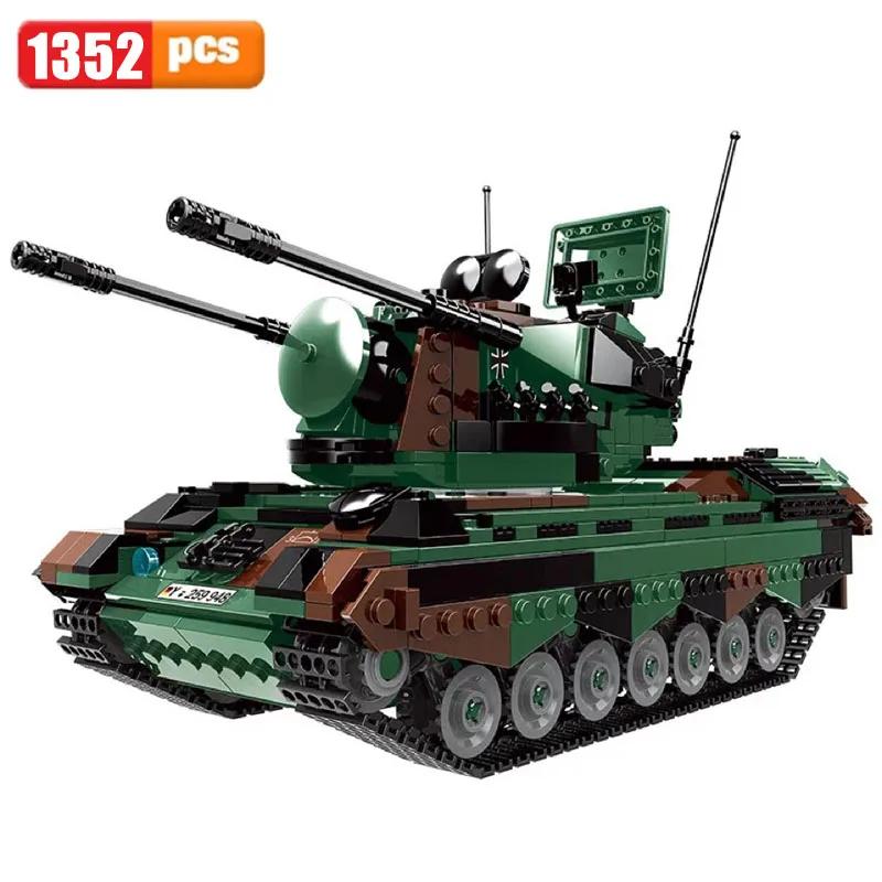 Militär ww2 Kanone Sturmpanzer Kampfpanzer Auto LKW Armee Waffe Bausteinsets Modell Jungen Spielzeug für Kinder Geschenk
