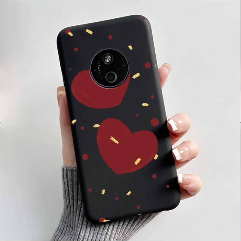 Printed Phone Case For Nokia 110 4G 2024/HMD 110 4G/Nokia 125 4G 2024 Soft Silicone Black Shell Cover Cute Flower Cartoon Casing