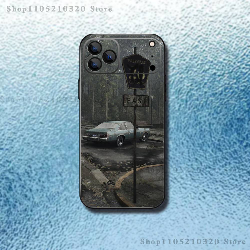 Silent Hill 2 Videogame Phone Case For iPhone 17,16,15,14,13,12,11,Pro,Max,Plus,E,SE4,Air,Mini Black Soft Funda
