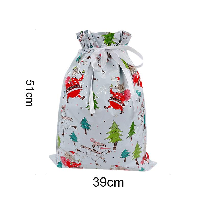 Christmas Gift Bags Large Capacity Merry Christmas Drawstring Gift Packaging Bags 2025 Navidad Party Candy Cookie Wrap Pouch