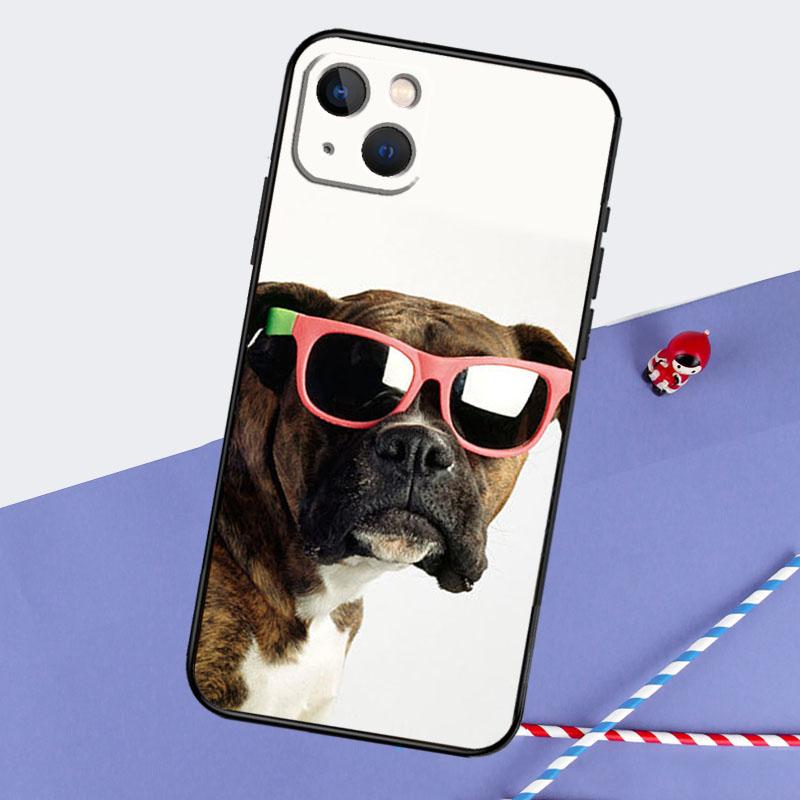 

Pug Dog Sitting With Bow Tie Roses Phone Case For iPhone 16 Pro 15 Pro 11 12 13 14 Pro Max Mini XR 16e 15 16 Plus Cover Shell iPhone 12
