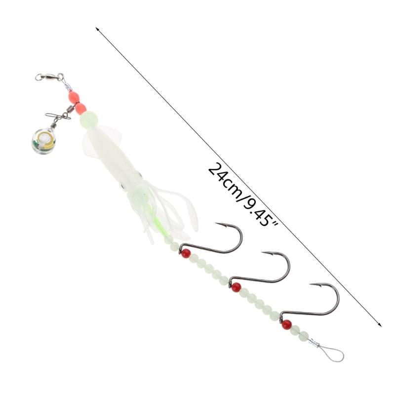Squid Fishing Lure 22G Luminous Squid Jigs Artificial Baits For Fishing Sea