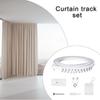 White Curtain Rails Track Kits 5 Meter Quiet Glides Rollers Set Easy Installation for Home and Office Window Treatments