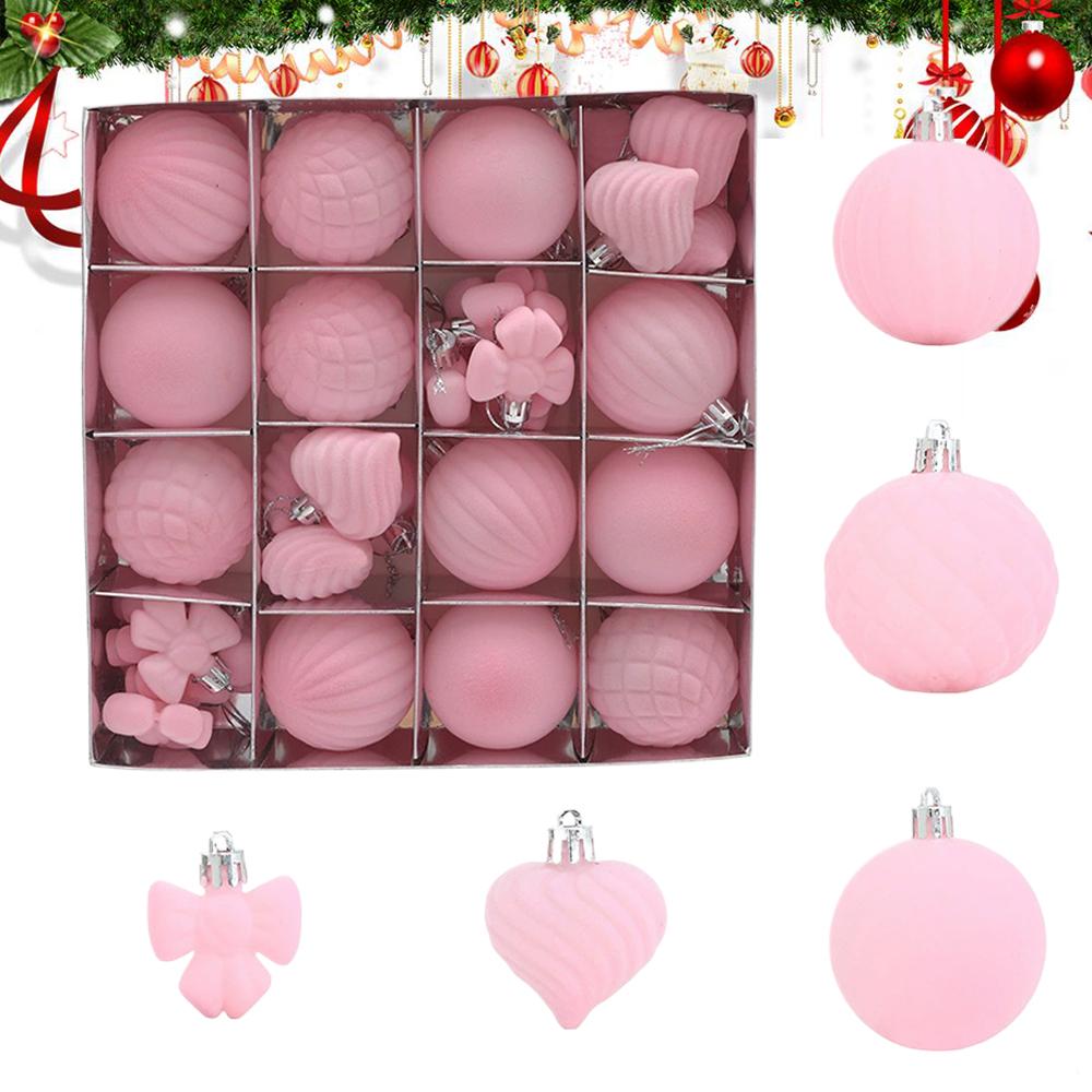 6CM Colored Plush Christmas Ball Christmas Decorations Plastic Ball Christmas Tree Decoration Pendant 2026 New Year Gift