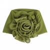 Women Ladies Retro Big Flowers Hat Turban Brim Hats Pile Cap