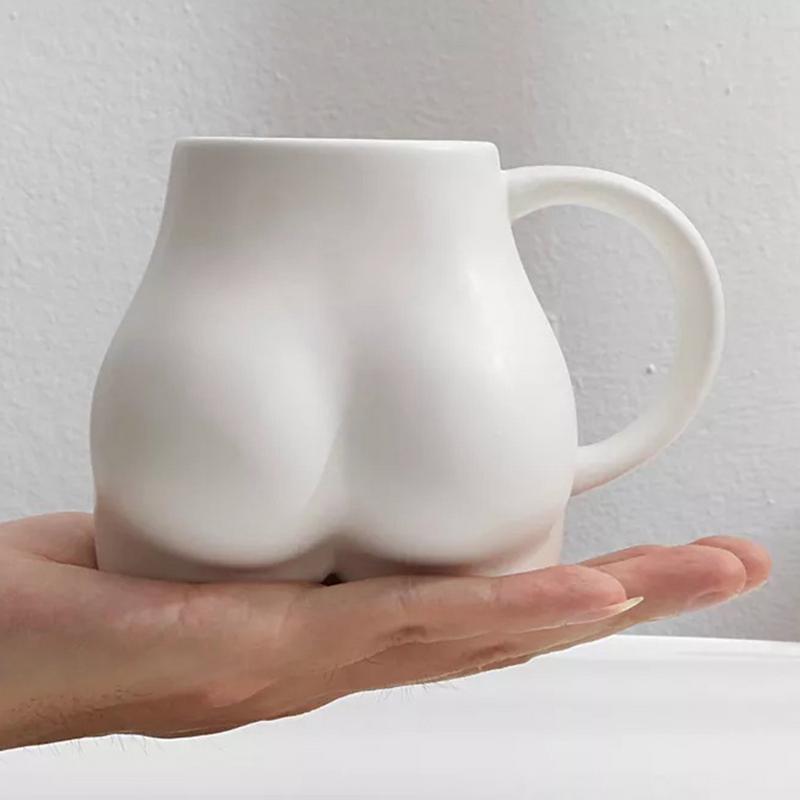 Kreativní keramický hrnek Milk Taste Butt Tvar těla Nude Krásný design držadla šálku Stolní úložiště Domácí dekorace Šálky na kávu