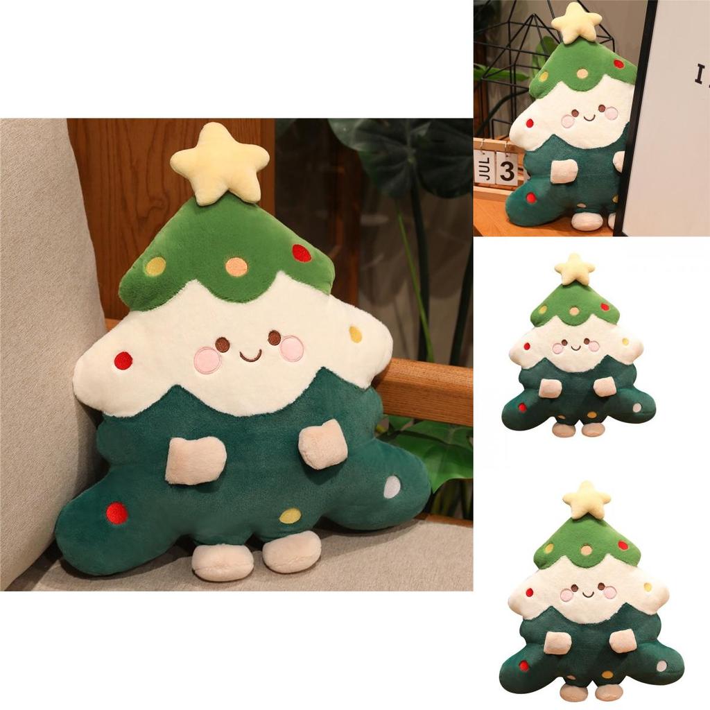 Christmas Tree Man Plush Pillow With Pp Cotton Filling For Holiday Home Decor