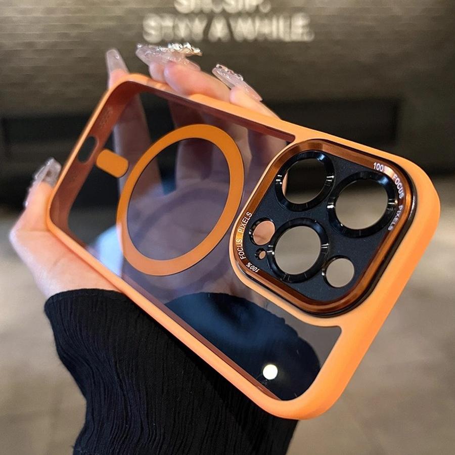 Luxury Magnetic Lens Protect Bumper Case For iPhone 17 16 15 14 13 12 11 Pro Max Funda Wireless Charge For Magsafe Hard Cover
